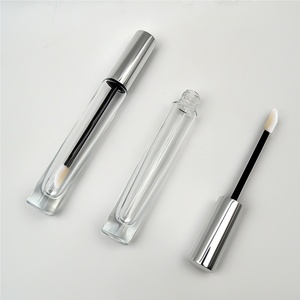 Tubos de brillo labial de vidrio brillante ecológicos con tapa de rosca para envases de aceite labial y uso con colorete - Product Image 3