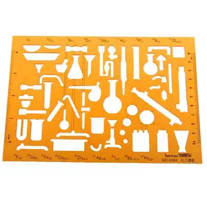 Chemielabor Experiment Symbole Zeichnung vorlage KT Weich plastik Lineal Design Schablone