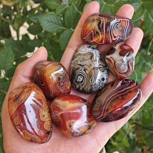 คริสตัลขัดมือธรรมชาติอาเกตผ้าไหมห่อแบนสำหรับสะสมและตกแต่งบ้าน - Product Image 5