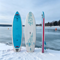 Planche de SUP gonflable portable tout usage, durable, en Drop Stitch, avec système à 3 ailerons pour lac, rivière et mer