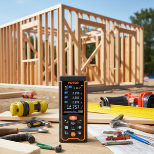 Télémètre laser Vevor 164 pieds, qualité industrielle, mesure la distance et la surface avec stockage de 100 groupes et écran LCD couleur - Product Image 2