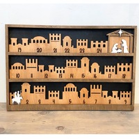 Tailai Christ centré jour jusqu'à Noël décor en bois jésus religieux vacances signe chrétien cadeau décorations tenture murale Table