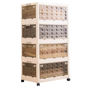 Boîte de rangement pliable Xitianlong grande capacité, rectangulaire, pour vêtements et livres, type autoportant, couleur unie - Product Image 3