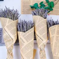 Bouquet de fleurs de lavande naturelles préservées, style frais et magnifique, décoration d'intérieur pour Noël, la Saint-Valentin, emballé en sachets