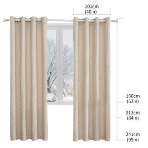 XinLan Thermal Insulated Window <strong>Curtain</strong>, <strong>Winter</strong> Window Cover with Visible Panel Filled with <strong>Thick</strong> Cotton Windproof <strong>Curtains</strong> - Product Image 2