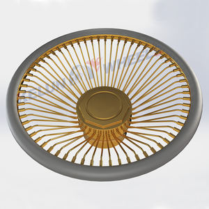 Volante de Alambre Flotante de 64 Radios con Logotipo Personalizado en Oro/Cromo, Volante Cromado - Product Image 5