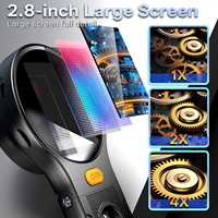 Mikroskop Digital USB Genggam GVDA 1000X Mikroskop Koin 2.8 inci MikroKam Portabel untuk PC, Perbaikan Elektronik, dan Hobi