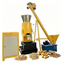 Machine à granulés de biomasse 500 kg/h à commande directe d'usine avec armoire de contrôle et moteur en cuivre pur 37 kW