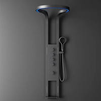 Nouveau Système de Douche Multifonctionnel LED SPA à Effet Pluie et Cascade en Laiton pour Salle de Bain, Fixation Murale, Vente Chaude 2024