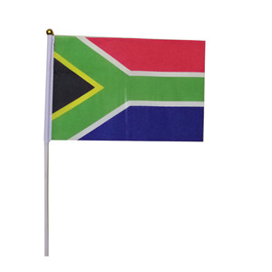 Drapeaux à main personnalisables <span class=keywords><strong>Coupe</strong></span> <span class=keywords><strong>d</strong></span>'<span class=keywords><strong>Afrique</strong></span> <span class=keywords><strong>Afrique</strong></span> du Sud, bannières en polyester pour la Journée Nationale - Product Image 1