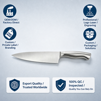 Couteau de chef professionnel forgé à la main, ultra-affûté, en acier inoxydable 3Cr13, manche ergonomique antidérapant, 19 cm, ambidextre
