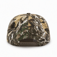Casquette de baseball de chasse en camouflage vert forêt, logo brodé 3D personnalisé, coton, casquette non structurée pour adulte, 5 panneaux, qualité supérieure