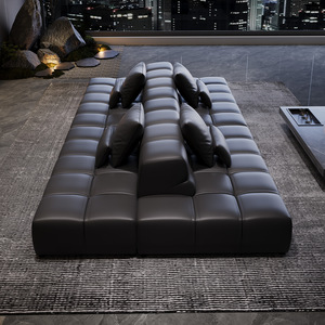 Set di Divani Moderni di Lusso in Pelle a Due Posti Arredamento Contemporaneo per <span class=keywords><strong>Soggiorno</strong></span> - Product Image 2