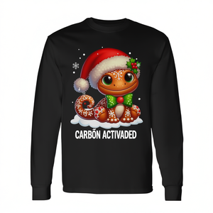 Santa Gingerbread Gecko T-shirt de Noël à manches longues, design de boulanger pour la préparation de biscuits de Noël - Product Image 2