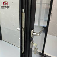 Porte à battant en alliage d'aluminium résistant aux intempéries, coupe-vent, étanche, à économie d'énergie, pour la construction de maisons et de villas