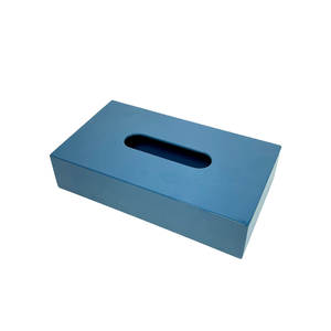 Boîte à mouchoirs décorative en laque faite à la main pour l'hôtellerie haut de gamme et le bureau à domicile, construction en bois durable - Product Image 2