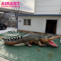 Décoration de crocodile gonflable sur mesure, ballon gonflable simulé en forme de crocodile