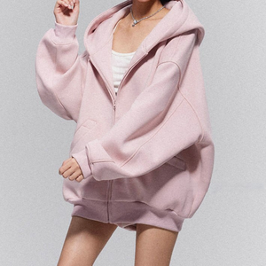 Sudadera con Capucha para Mujer, Cuello Redondo, Transpirable, Ecológica, 100% Algodón, Felpa Francesa, con Cierre - Product Image 2