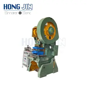 Hongjin high quality plastic sheet Hole punching machine/ 40T punching machine for HDPE geocell sheet