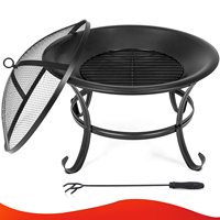 Foyer à bois pour extérieur, brûleur de bois, bol en acier, Patio Camping, cour, pont, pique-nique véranda, écran d'étincelle