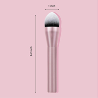 Pinceau à blush Real Technique avec manche en aluminium, poils synthétiques denses, pour blush liquide ou crème, cruelty-free