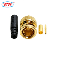 Connecteurs RF 12G-SDI BNC vers RG179 entièrement plaqués or avec gaine de protection, en stock, directement de l'usine