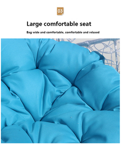 Giá Rẻ Wicker Có Thể Điều Chỉnh Duy Nhất Mây Macrame Patio Vườn Treo Ghế Tổ Trần Rocking Trứng Đen 3-Ghế Đu - Product Image 5