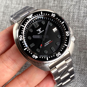 Tandorio Sang Trọng Chuyên Nghiệp Diver Thép Tự Động Đồng Hồ Người Đàn Ông Đánh Dấu Màu Đen 20Bar Bơi Kinh Doanh Đồng Hồ Sapphire Tinh Thể Rùa - Product Image 6