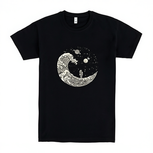T-shirt Gravity Astronaut Interstellar nera unisex per adulti taglia media - Product Image 2