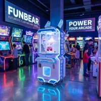 Machine à griffes commerciale d'arcade à LED, jeu de grue à monnayeur pour attraper des peluches, pour centre commercial