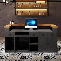 Comptoir de réception en bois moderne de qualité supérieure, industriel, écologique, multifonctionnel, pour bars, discothèques, restaurants de luxe, bars à domicile