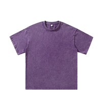 T-shirt en pur coton avec logo personnalisé, col tombant, coupe ample, manches courtes, uniforme de classe, vintage, lavé, coton 240G