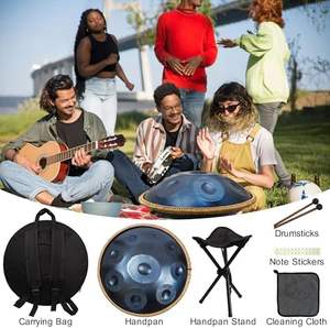 Performance professionnelle 22 pouces D mineur tambour en acier inoxydable Kurd Handpan <span class=keywords><strong>Instrument</strong></span> à 9 notes avec son 440HZ pour adultes - Product Image 3