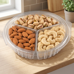 Charnière ronde en PET transparente avec verrouillage inviolable, 3 pièces, pour fruits secs – Gamme de charnières spécialisées en capacité – Vente en gros de charnières - Product Image 4