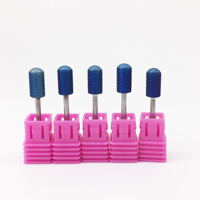 Cylindrique grand baril fin de sécurité 3xc 4xc 5xc manucure carbure acrylique enlever le foret à ongles