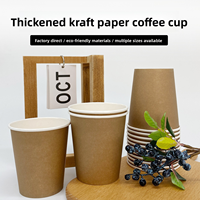 Gobelets jetables en papier kraft personnalisés 1,5-4 oz, vente en gros, gobelets à café écologiques à paroi simple, certifiés FDA