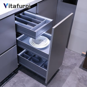 Vitafurni, directo de fábrica, armarios de cocina modernos, organizador de fregadero de almacenamiento de cierre suave de aleación de aluminio, organizador de armario - Product Image 2