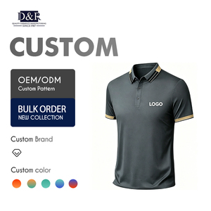 Polos Formales de Alta Calidad para Hombre, Camisetas de Manga Corta de Verano, Polos Bordados de Diseño Holgado para Hombre - Product Image 1