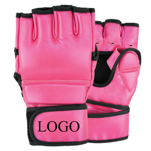 Gants de combat professionnels pour MMA, Sanda et Kickboxing, avec fermeture extensible, imperméables, sans doigts, en PU - Product Image 1