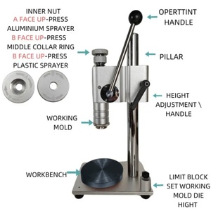 Cả hai nhôm và nhựa phun nước hoa chai Uốn Tóc bồng Máy Con Dấu Công cụ nước hoa cổ áo Máy ép - Product Image 4
