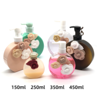 Bouteille ovale en PETG de 400 ml, OEM ODM, avec logo personnalisé, pour lotion corporelle, shampoing, après-shampoing, emballage cosmétique transparent.
