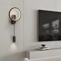 Applique murale moderne en fer doré avec surface acrylique, garantie 2 ans, lampe de lecture LED pour chambre d'hôtel, usage intérieur