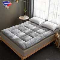 Matelas pliant en tissu de cachemire d'agneau doux, vente en gros d'usine, matelas en mousse à mémoire de forme en gel, tailles simple, king, queen, livré en boîte