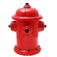 Pot à biscuits en céramique en forme de bouche d'incendie rouge feu