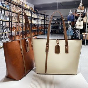 Sac cabas en cuir pour femme, couleur café foncé, forme seau, fermeture éclair, usage quotidien - Product Image 4