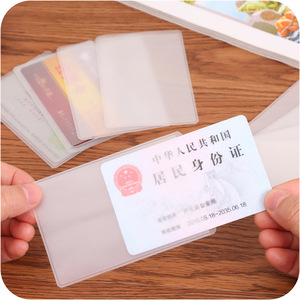 Transparent Frosted Card Sleeve 4 Inch Plastic Id Credit Card Holder Protective Case For Bank Transport Membership Cards - Product Image 1