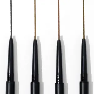 브러시가있는 고품질 오래 지속되는 방수 얇은 팁 눈썹 펜 개인 라벨 비건 땀 방지 사용자 정의 로고 눈썹 연필