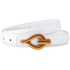 <span class=keywords><strong>Ceinture</strong></span> pour femme en alliage fin doré antique, avec boucle personnalisée, style professionnel, haut de gamme, décorative simple, largeur 2,3 cm, polyvalente pour robe - Product Image 6
