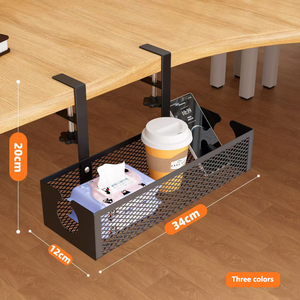 Cesta organizadora metálica <span class=keywords><strong>para</strong></span> cables, superventas al por mayor, <span class=keywords><strong>para</strong></span> gestión de cables en escritorios, cocinas, baños y escritorios de pie. - Product Image 3