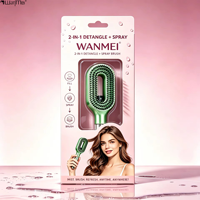 Wanmei StyraHair OEM – Nouvelle brosse démêlante et revitalisante 2-en-1 avec spray antistatique effet nacré pour cheveux